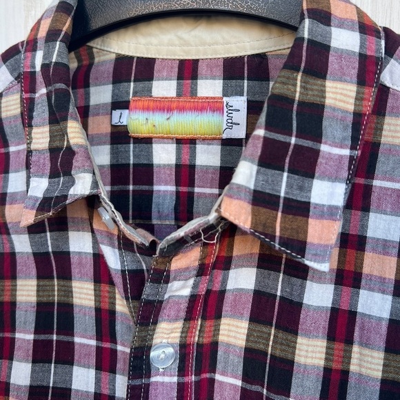SLVDR Plaid Button Down Shirt Size L - Picture 2 of 3
